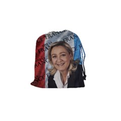 Marine Le Pen Drawstring Pouches (small)  by Valentinaart