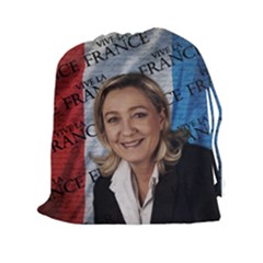 Marine Le Pen Drawstring Pouches (xxl) by Valentinaart