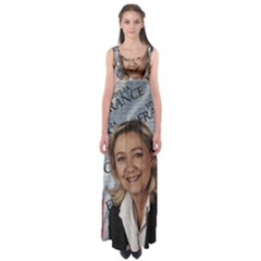 Marine Le Pen Empire Waist Maxi Dress by Valentinaart