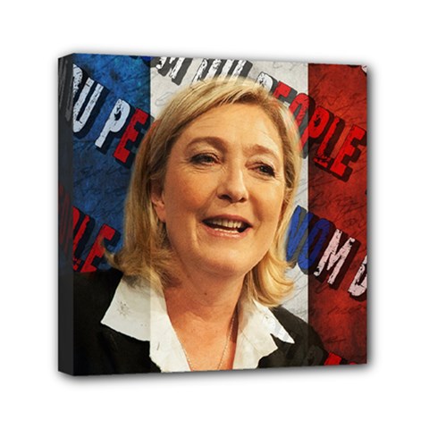 Marine Le Pen Mini Canvas 6  X 6  by Valentinaart