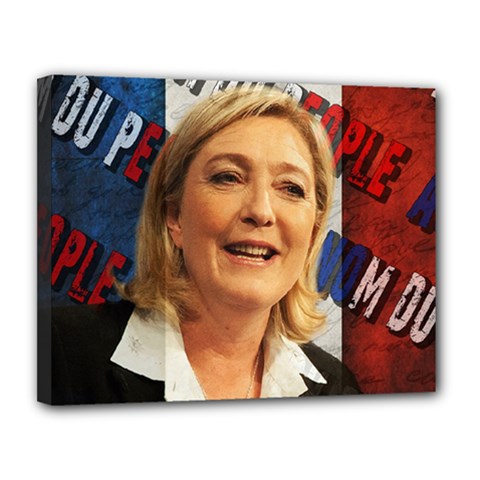 Marine Le Pen Canvas 14  X 11  by Valentinaart