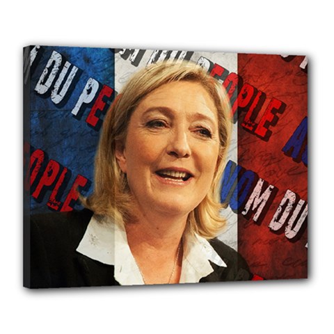 Marine Le Pen Canvas 20  X 16  by Valentinaart