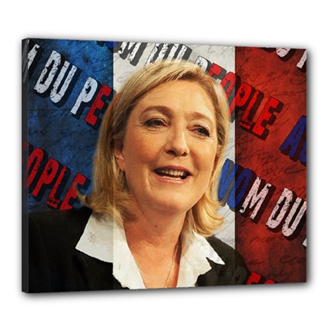 Marine Le Pen Canvas 24  X 20  by Valentinaart