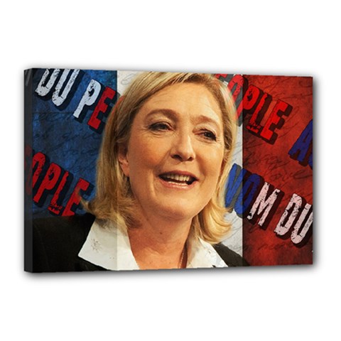 Marine Le Pen Canvas 18  X 12  by Valentinaart