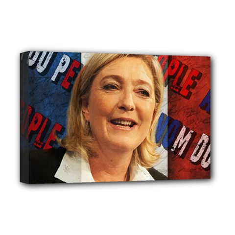 Marine Le Pen Deluxe Canvas 18  X 12   by Valentinaart