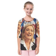 Marine Le Pen Kids  Quarter Sleeve Raglan Tee