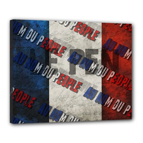 Marine Le Pen Canvas 20  X 16  by Valentinaart