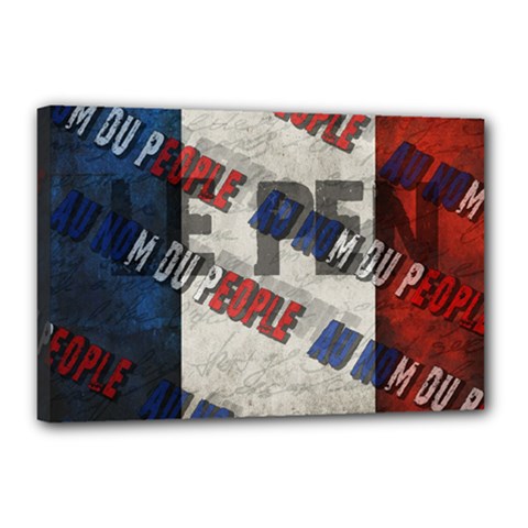 Marine Le Pen Canvas 18  X 12  by Valentinaart