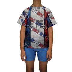 Marine Le Pen Kids  Short Sleeve Swimwear by Valentinaart