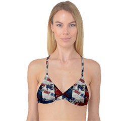 Marine Le Pen Reversible Tri Bikini Top by Valentinaart