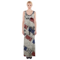 Marine Le Pen Maxi Thigh Split Dress by Valentinaart