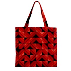 Fake Wood Pattern Zipper Grocery Tote Bag by linceazul