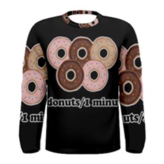 Five Donuts In One Minute  Men s Long Sleeve Tee