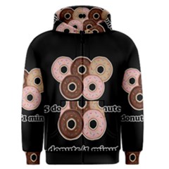 Five Donuts In One Minute  Men s Zipper Hoodie by Valentinaart