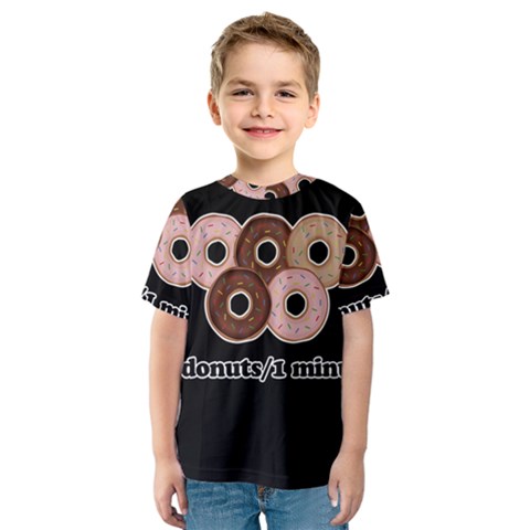 Five Donuts In One Minute  Kids  Sport Mesh Tee by Valentinaart