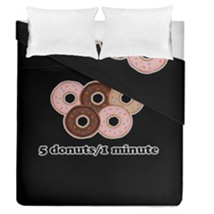 Five Donuts In One Minute  Duvet Cover Double Side (queen Size) by Valentinaart