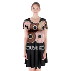 Five Donuts In One Minute  Short Sleeve V-neck Flare Dress by Valentinaart