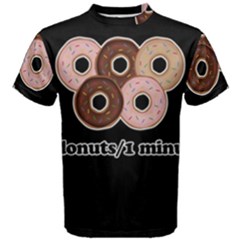 Five Donuts In One Minute  Men s Cotton Tee by Valentinaart