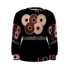 Five Donuts In One Minute  Women s Sweatshirt