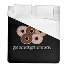 Five Donuts In One Minute  Duvet Cover (full/ Double Size) by Valentinaart