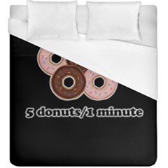 Five Donuts In One Minute  Duvet Cover (king Size) by Valentinaart