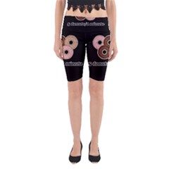 Five Donuts In One Minute  Yoga Cropped Leggings by Valentinaart