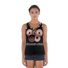 Five Donuts In One Minute  Women s Sport Tank Top  by Valentinaart