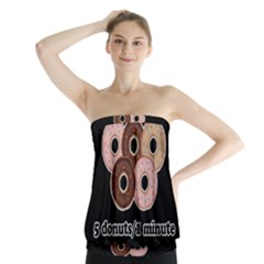 Five Donuts In One Minute  Strapless Top by Valentinaart