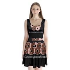 Five Donuts In One Minute  Split Back Mini Dress  by Valentinaart