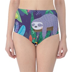 Sloth In Nature High-waist Bikini Bottoms