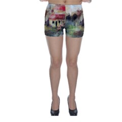 Old Spanish Village Skinny Shorts by digitaldivadesigns