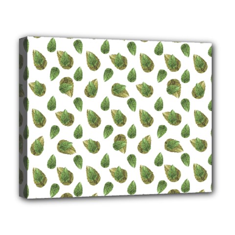 Leaves Motif Nature Pattern Deluxe Canvas 20  X 16   by dflcprints