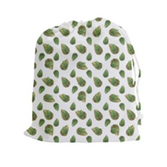 Leaves Motif Nature Pattern Drawstring Pouches (xxl) by dflcprints