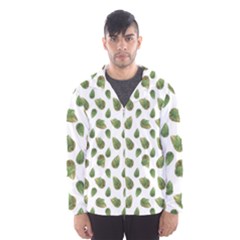 Leaves Motif Nature Pattern Hooded Wind Breaker (men) by dflcprintsclothing