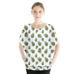 Leaves Motif Nature Pattern Blouse