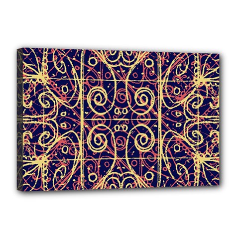 Tribal Ornate Pattern Canvas 18  X 12  by dflcprints