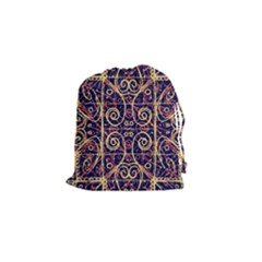 Tribal Ornate Pattern Drawstring Pouches (small)  by dflcprints