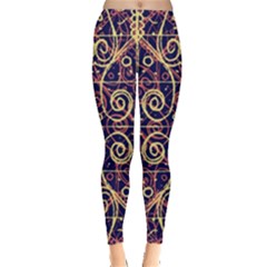 Tribal Ornate Pattern Leggings  by dflcprintsclothing