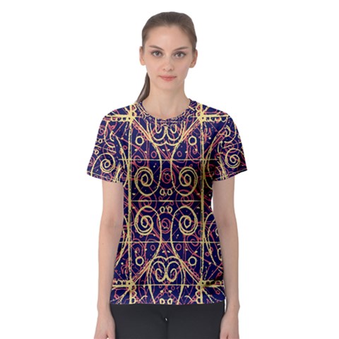 Tribal Ornate Pattern Women s Sport Mesh Tee by dflcprintsclothing