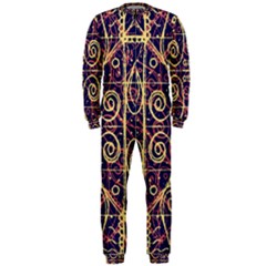 Tribal Ornate Pattern Onepiece Jumpsuit (men)  by dflcprintsclothing