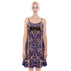 Tribal Ornate Pattern Spaghetti Strap Velvet Dress by dflcprintsclothing