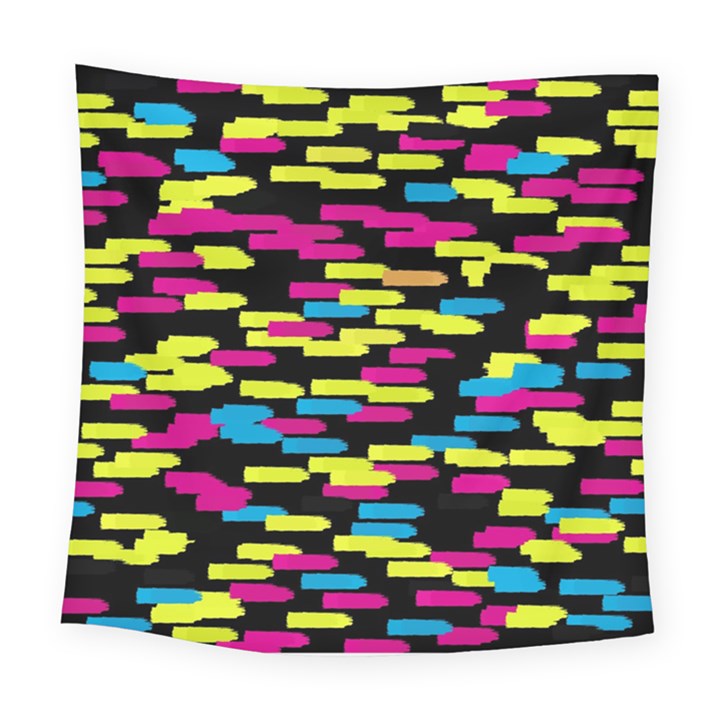 Colorful strokes on a black background            Fleece Blanket