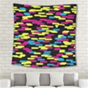 Colorful strokes on a black background            Fleece Blanket View2