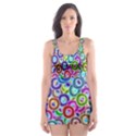 Colorful ovals              Skater Dress Swimsuit View1