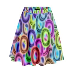 Colorful Ovals                High Waist Skirt by LalyLauraFLM