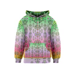 Summer Bloom In Festive Mood Kids  Zipper Hoodie by pepitasart