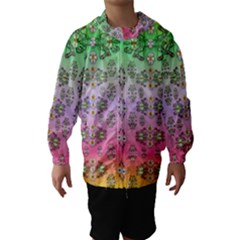 Summer Bloom In Festive Mood Hooded Wind Breaker (kids)