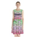 Summer Bloom In Festive Mood Sleeveless Waist Tie Chiffon Dress View1