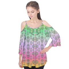 Summer Bloom In Festive Mood Flutter Tees