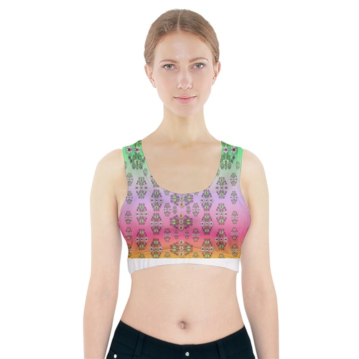 Summer Bloom In Festive Mood Sports Bra With Pocket